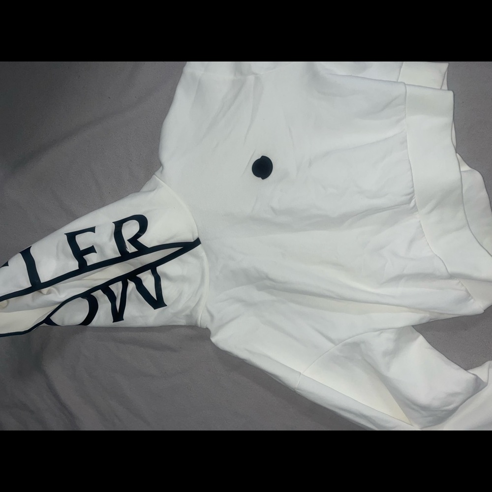 Moncler cropped logo hoodie